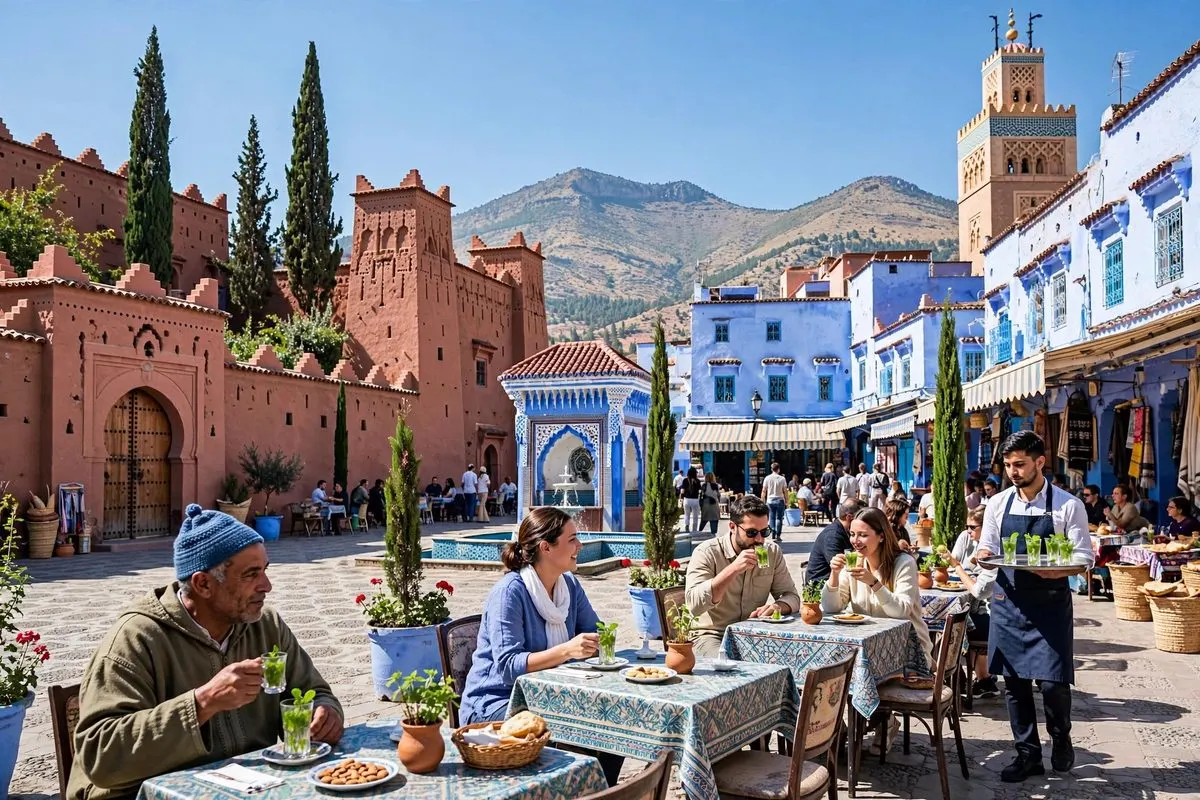 Chefchaouen plaza