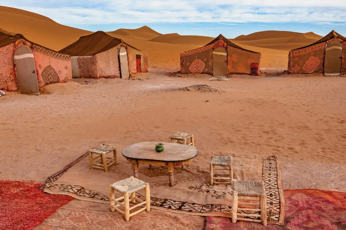 Desert camp in Merzouga