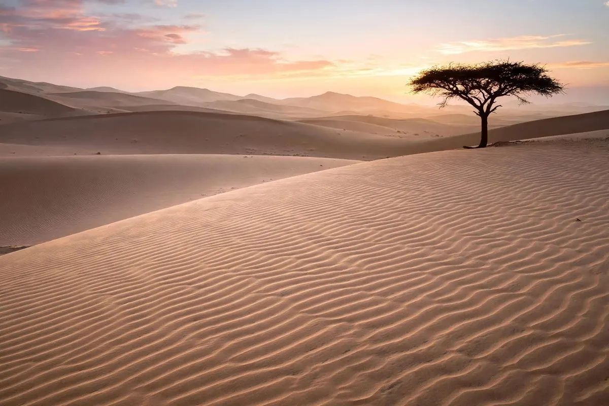 Sunrise over the Erg Chebbi dunes